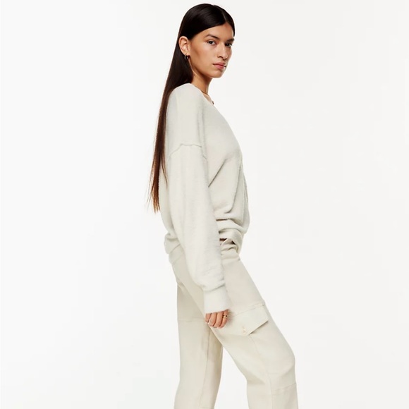 Wilfred Free Hush Knit Silver Birch V-neck Sweater (like new) - Picture 3 of 8